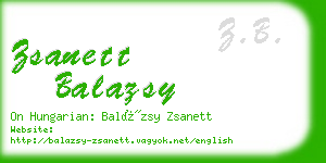 zsanett balazsy business card